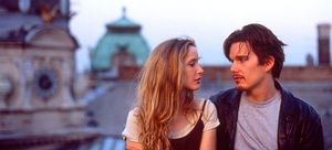 Ethan Hawke and Julie Delpy in Before Sunrise